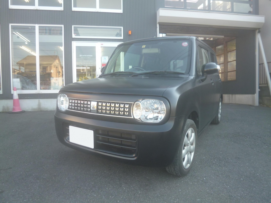 スズキ・アルト ラパン HE22S マットブラック つや消し黒